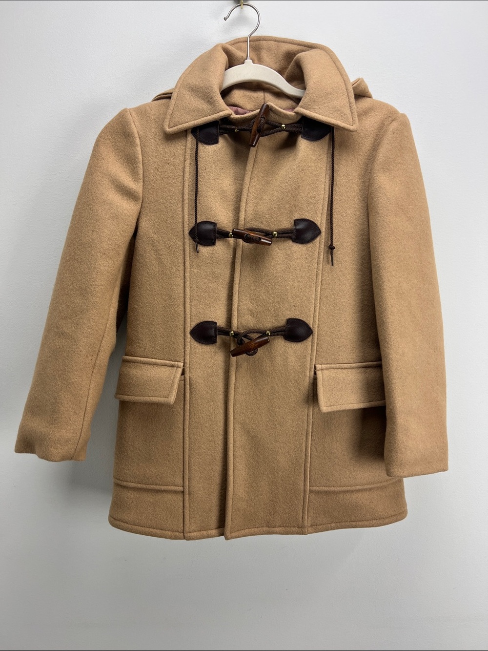 Vintage Little Nugget Wool Toggle Coat Wool Peacoat Made In Canada Tan Unisex
